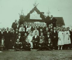 182. Bröllop i Kolsebro med Hanna & Carl Cornelius 1924. Brudparet var